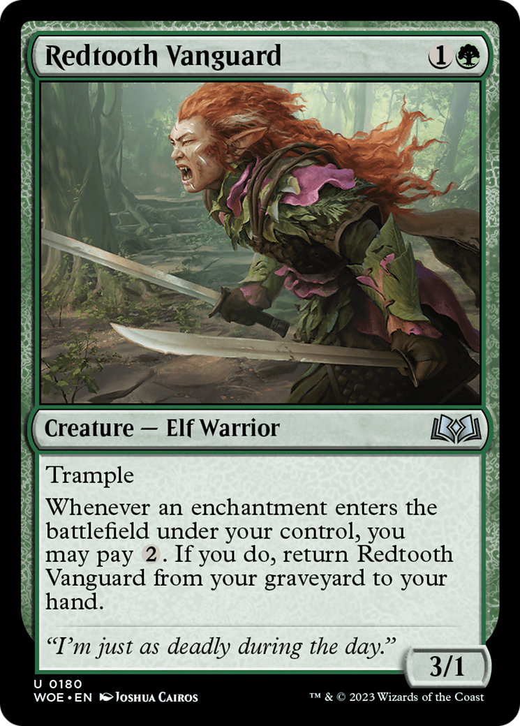 Redtooth Vanguard (WOE-180) - Wilds of Eldraine Foil - Premium MTG Single from Wizards of the Coast - Just $0.08! Shop now at Game Crave Tournament Store