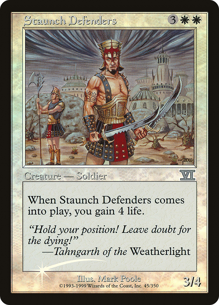 Staunch Defenders (FNM-012) - Friday Night Magic 2000 Foil - Premium MTG Single from Wizards of the Coast - Just $0.97! Shop now at Game Crave Tournament Store