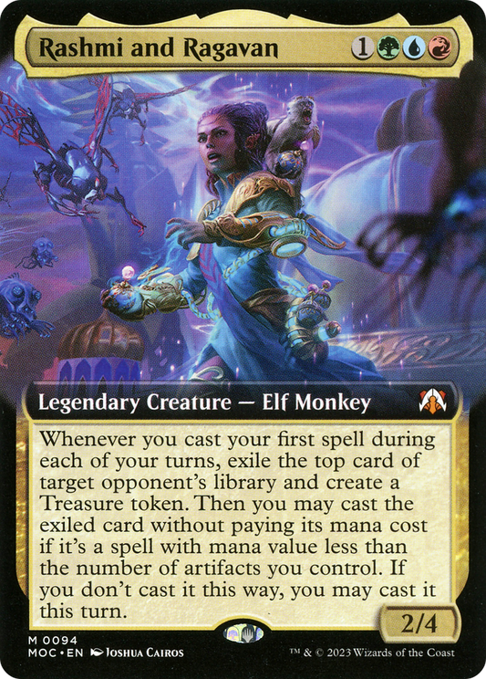 Rashmi and Ragavan (MOC-094) - March of the Machine Commander: (Extended Art) - Premium MTG Single from Wizards of the Coast - Just $0.27! Shop now at Game Crave Tournament Store