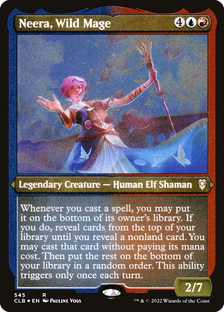 Neera, Wild Mage (CLB-545) - Commander Legends: Battle for Baldur's Gate Etched Foil - Premium MTG Single from Wizards of the Coast - Just $0.25! Shop now at Game Crave Tournament Store