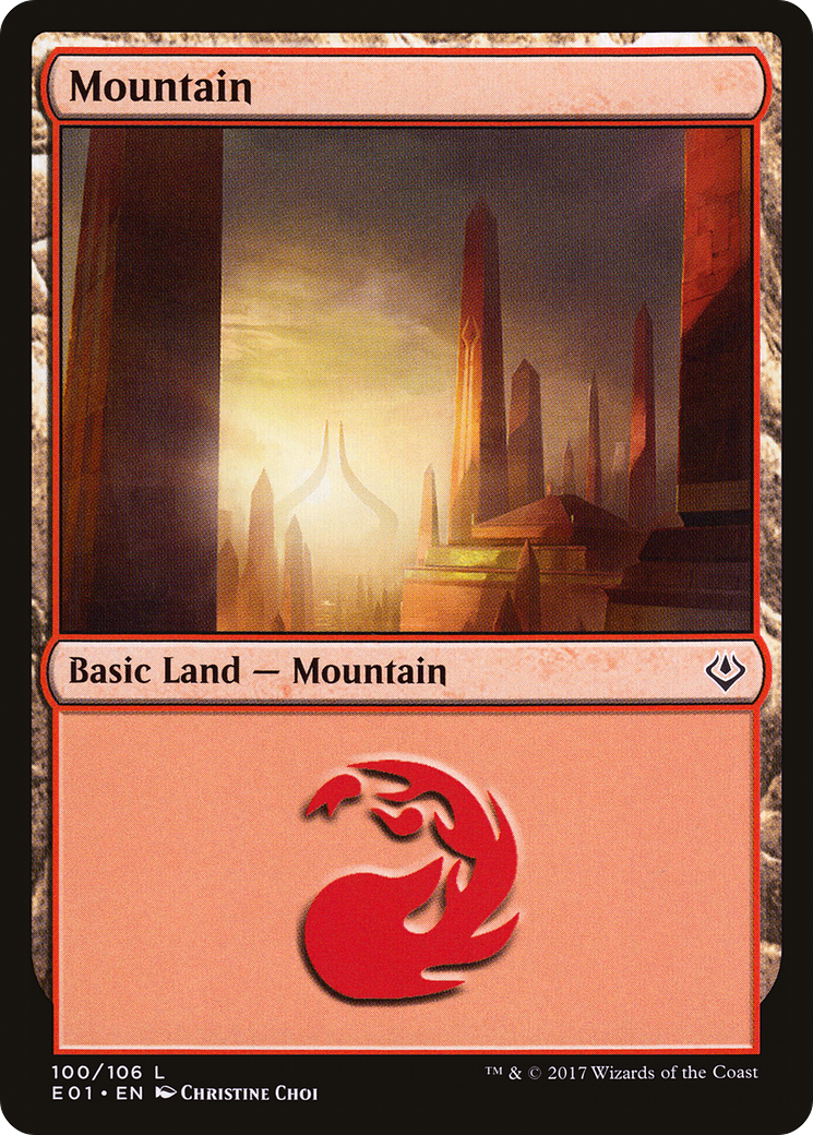 Mountain (E01-100) - Archenemy: Nicol Bolas - Premium MTG Single from Wizards of the Coast - Just $0.25! Shop now at Game Crave Tournament Store