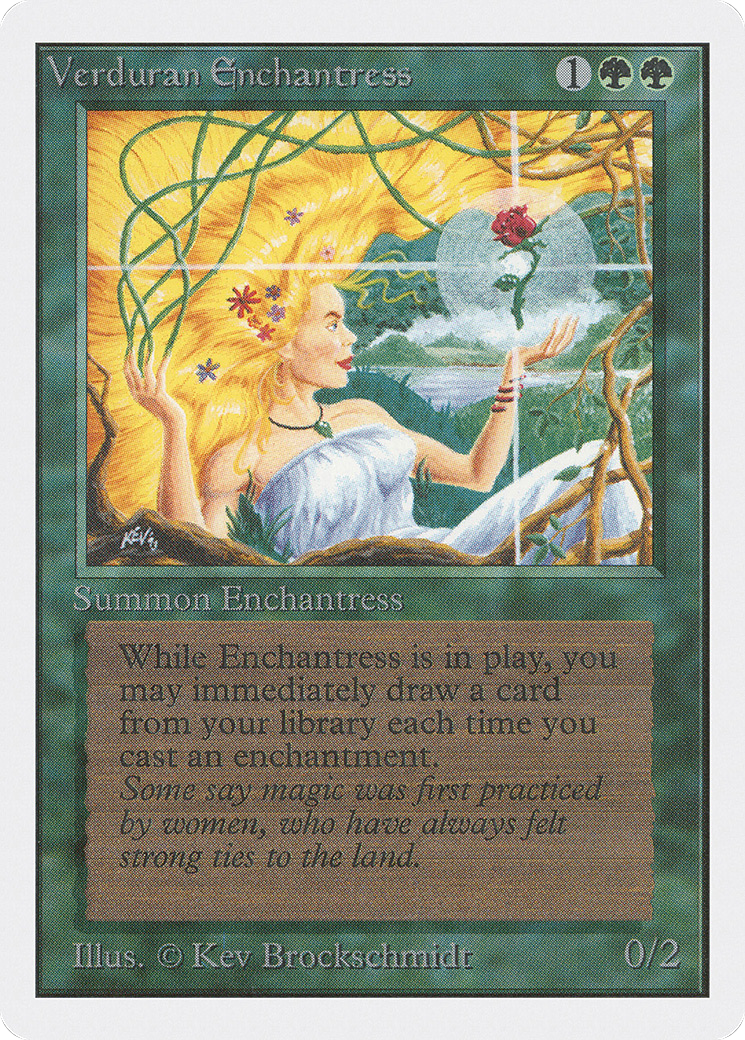 Verduran Enchantress (2ED-223) - Unlimited Edition - Premium MTG Single from Wizards of the Coast - Just $36.32! Shop now at Game Crave Tournament Store