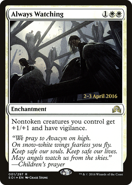 Always Watching (PSOI-01S) - Shadows over Innistrad Promos Foil - Premium MTG Single from Wizards of the Coast - Just $0.99! Shop now at Game Crave Tournament Store