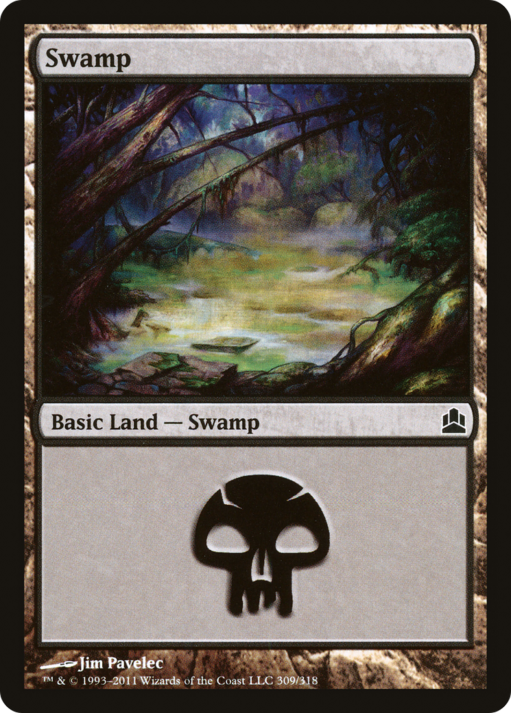Swamp (CMD-309) - Commander 2011 - Premium MTG Single from Wizards of the Coast - Just $0.08! Shop now at Game Crave Tournament Store