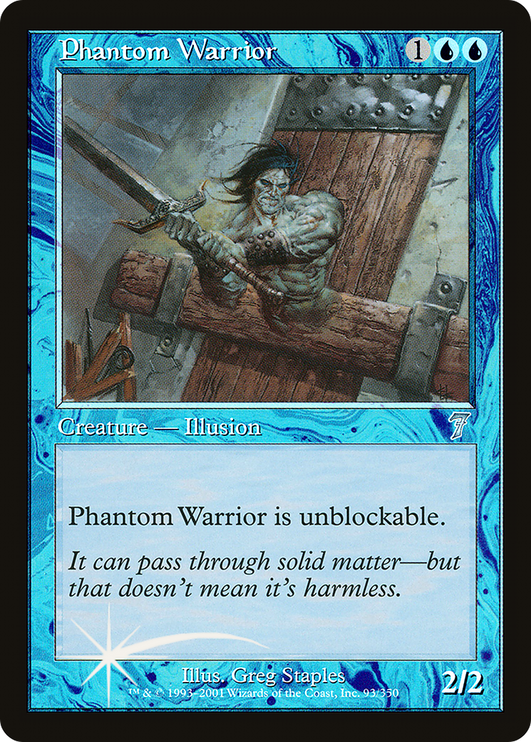 Phantom Warrior (7ED-93★) - Seventh Edition Foil - Premium MTG Single from Wizards of the Coast - Just $4.01! Shop now at Game Crave Tournament Store