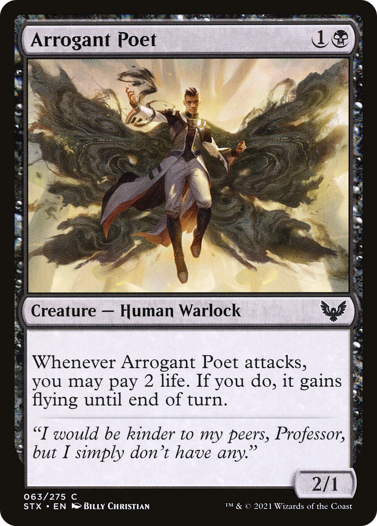 Arrogant Poet (STX-063) - Strixhaven: School of Mages - Premium MTG Single from Wizards of the Coast - Just $0.08! Shop now at Game Crave Tournament Store