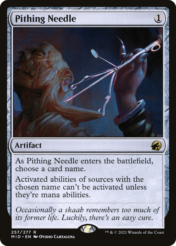 Pithing Needle (MID-257) - Innistrad: Midnight Hunt - Premium MTG Single from Wizards of the Coast - Just $0.08! Shop now at Game Crave Tournament Store