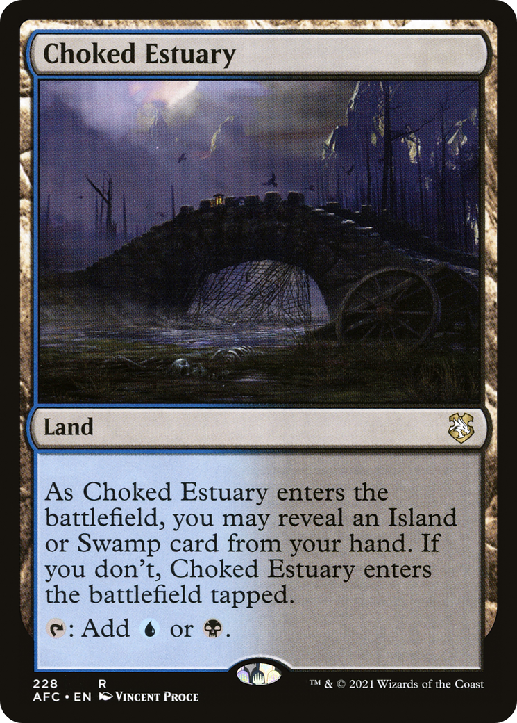 Choked Estuary (AFC-228) - Forgotten Realms Commander - Premium MTG Single from Wizards of the Coast - Just $0.25! Shop now at Game Crave Tournament Store