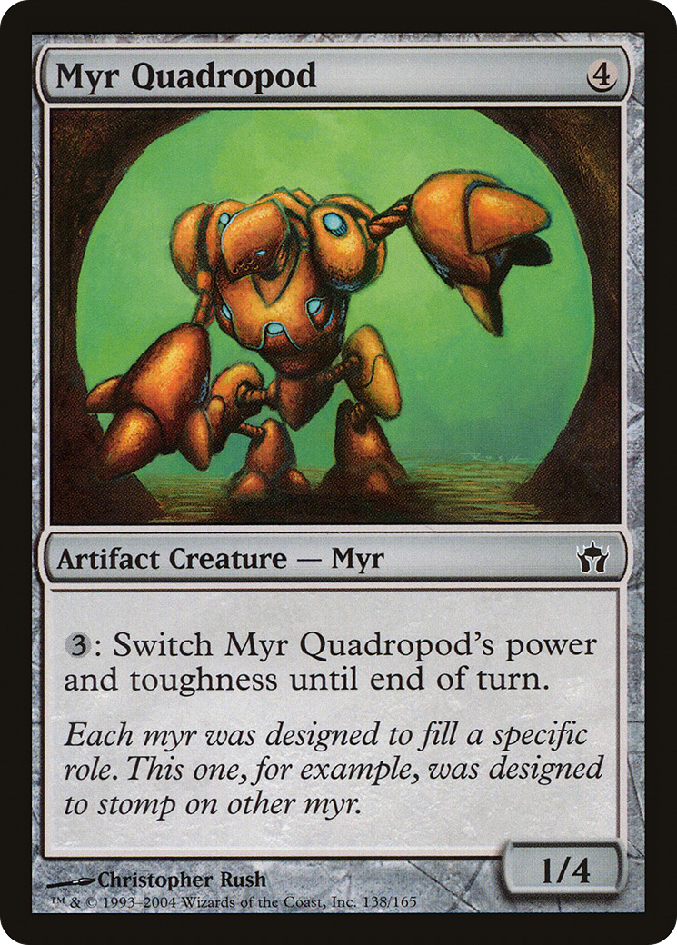 Myr Quadropod (5DN-138) - Fifth Dawn Foil - Premium MTG Single from Wizards of the Coast - Just $0.28! Shop now at Game Crave Tournament Store
