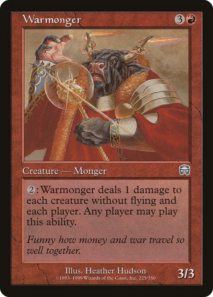 Warmonger (MMQ-225) - Mercadian Masques - Premium MTG Single from Wizards of the Coast - Just $0.25! Shop now at Game Crave Tournament Store