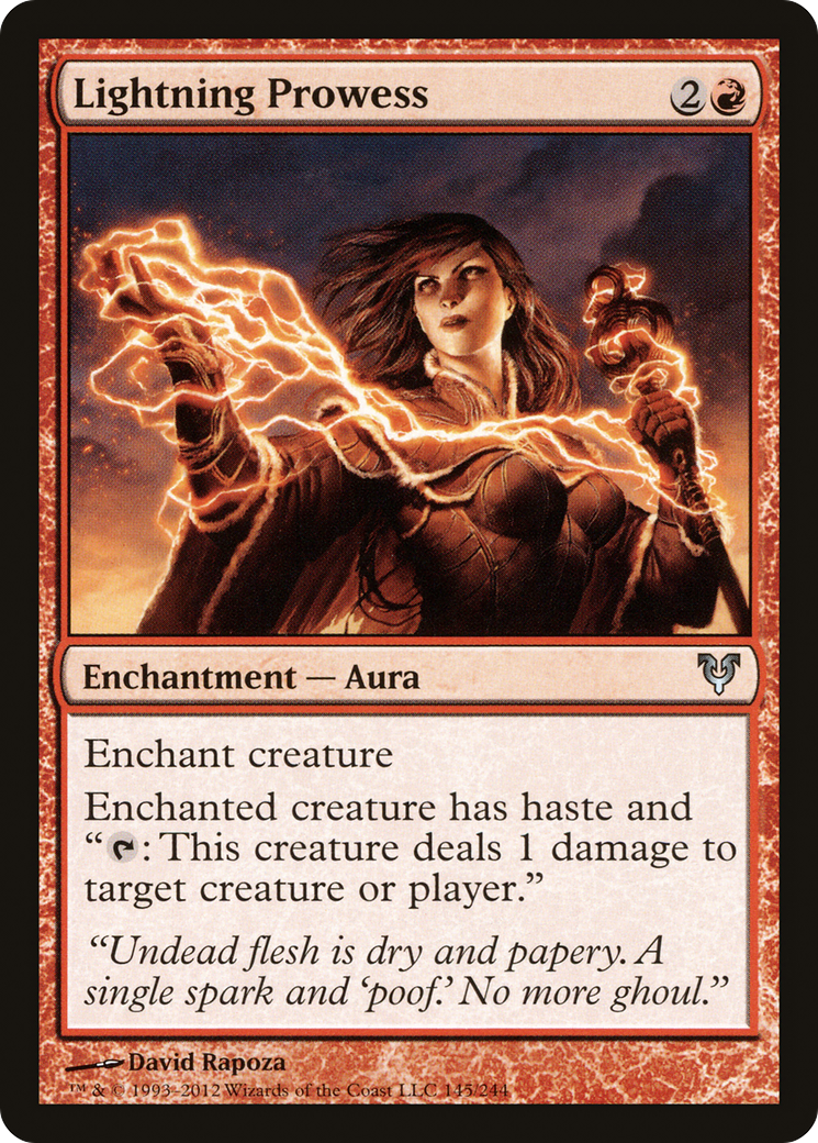 Lightning Prowess (AVR-145) - Avacyn Restored Foil - Premium MTG Single from Wizards of the Coast - Just $0.30! Shop now at Game Crave Tournament Store