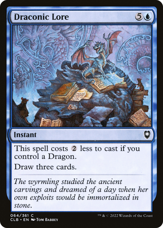 Draconic Lore (CLB-064) - Commander Legends: Battle for Baldur's Gate - Premium MTG Single from Wizards of the Coast - Just $0.25! Shop now at Game Crave Tournament Store