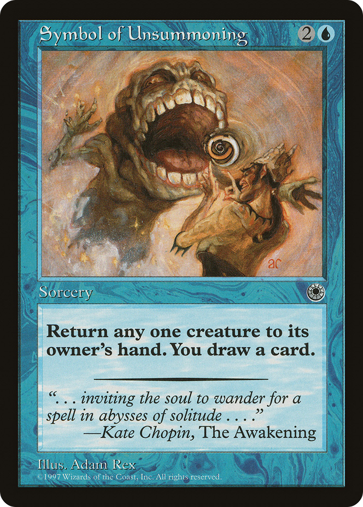 Symbol of Unsummoning (POR-070) - Portal - Premium MTG Single from Wizards of the Coast - Just $0.08! Shop now at Game Crave Tournament Store