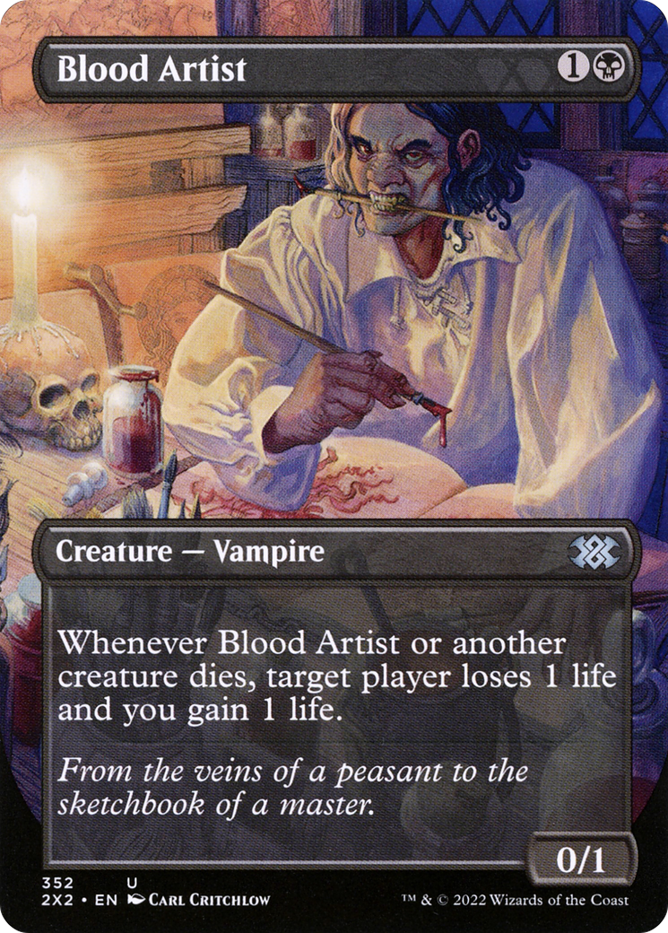 Blood Artist (2X2-352) - Double Masters 2022 (Borderless) - Premium MTG Single from Wizards of the Coast - Just $0.55! Shop now at Game Crave Tournament Store