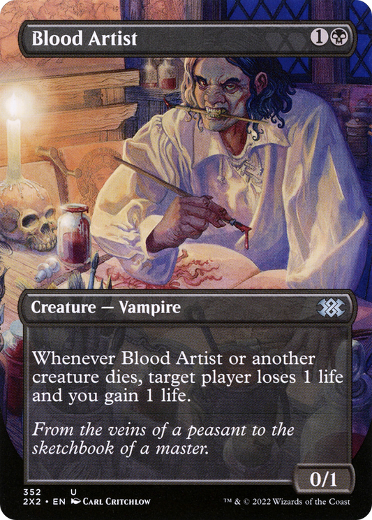 Blood Artist (2X2-352) - Double Masters 2022 (Borderless) Foil - Premium MTG Single from Wizards of the Coast - Just $0.67! Shop now at Game Crave Tournament Store