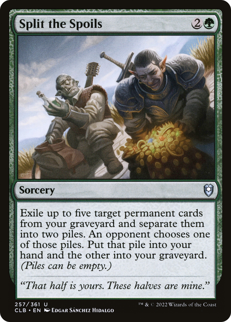 Split the Spoils (CLB-257) - Commander Legends: Battle for Baldur's Gate Foil - Premium MTG Single from Wizards of the Coast - Just $0.08! Shop now at Game Crave Tournament Store