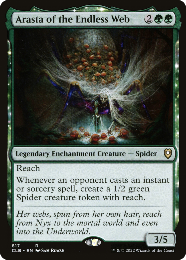 Arasta of the Endless Web (CLB-817) - Commander Legends: Battle for Baldur's Gate: (nyxtouched) - Premium MTG Single from Wizards of the Coast - Just $0.08! Shop now at Game Crave Tournament Store
