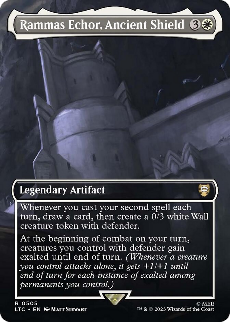 Rammas Echor, Ancient Shield (LTC-505) - Tales of Middle-earth Commander (Borderless) - Premium MTG Single from Wizards of the Coast - Just $13.18! Shop now at Game Crave Tournament Store