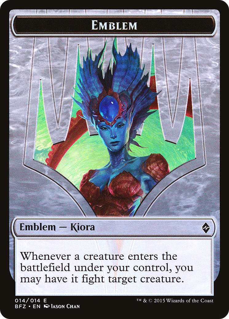 Kiora, Master of the Depths Emblem (TBFZ-014) - Battle for Zendikar Tokens - Premium MTG Single from Wizards of the Coast - Just $0.25! Shop now at Game Crave Tournament Store