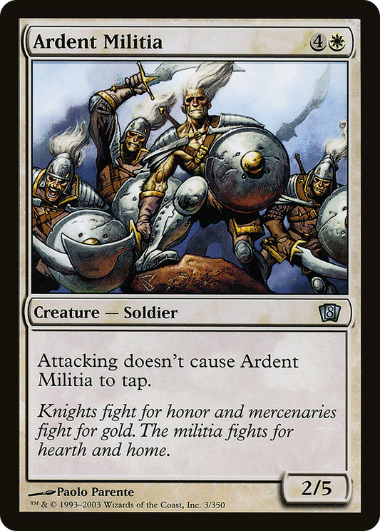 Ardent Militia (8ED-03★) - Eighth Edition Foil - Premium MTG Single from Wizards of the Coast - Just $0.11! Shop now at Game Crave Tournament Store