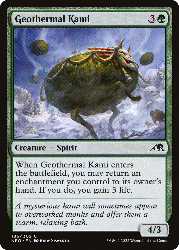 Geothermal Kami (NEO-186) - Kamigawa: Neon Dynasty Foil - Premium MTG Single from Wizards of the Coast - Just $0.08! Shop now at Game Crave Tournament Store