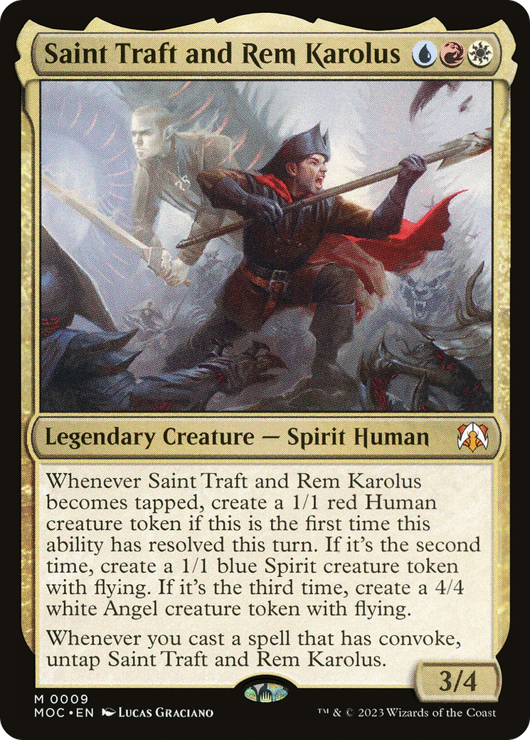 Saint Traft and Rem Karolus (MOC-009) - March of the Machine Commander - Premium MTG Single from Wizards of the Coast - Just $0.08! Shop now at Game Crave Tournament Store