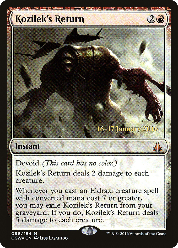 Kozilek's Return (POGW-98S) - Oath of the Gatewatch Promos: (devoid) Foil - Premium MTG Single from Wizards of the Coast - Just $4.60! Shop now at Game Crave Tournament Store