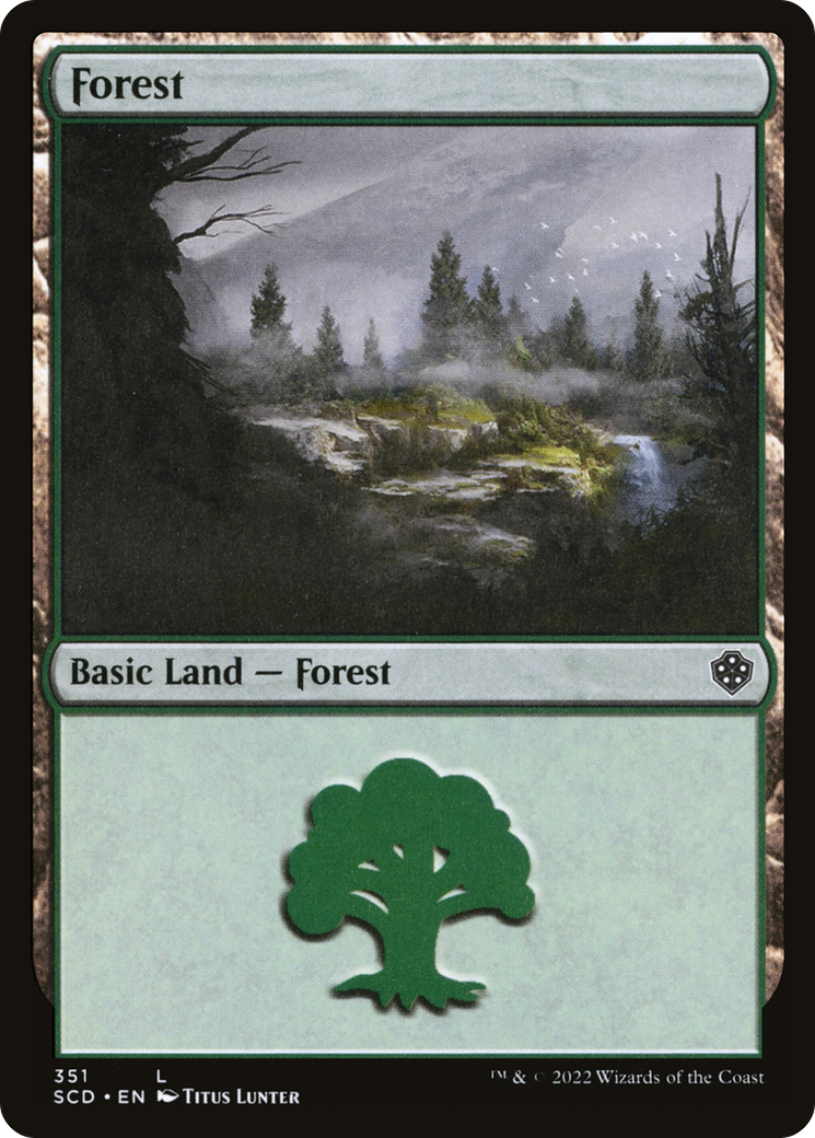 Forest (SCD-351) - Starter Commander Decks - Premium MTG Single from Wizards of the Coast - Just $0.25! Shop now at Game Crave Tournament Store