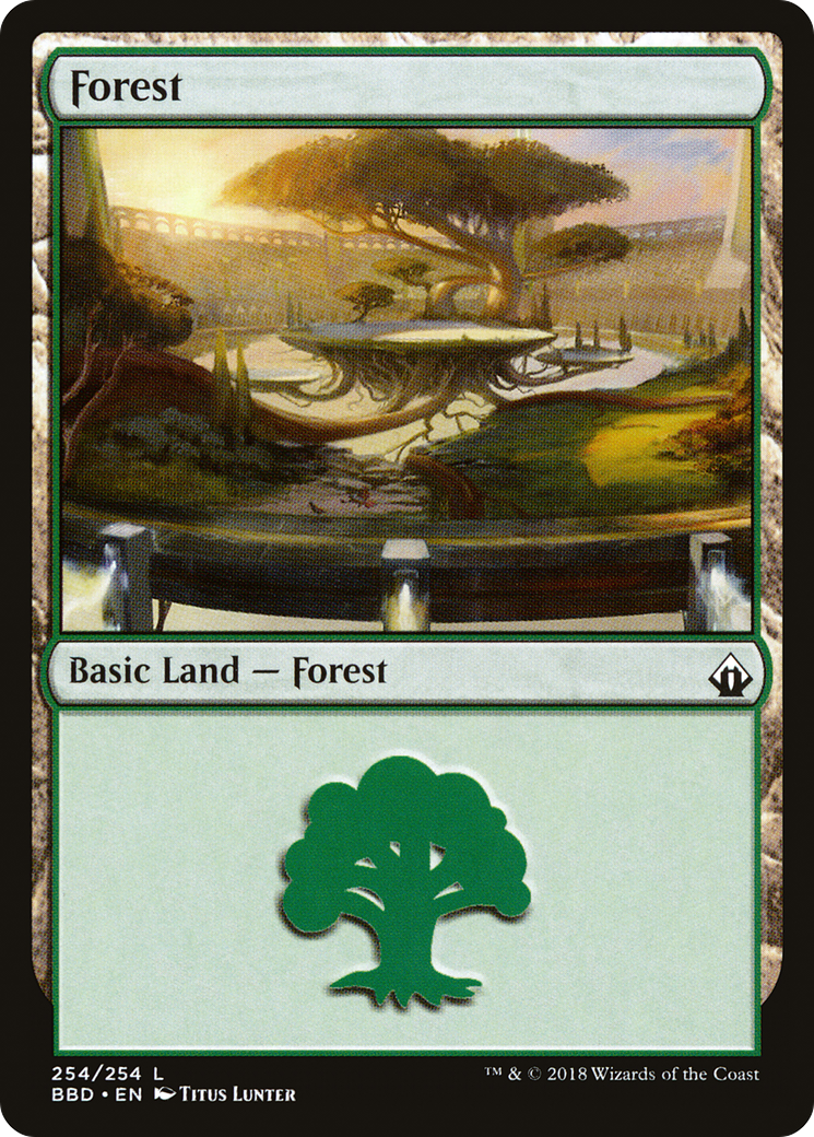 Forest (BBD-254) - Battlebond Foil - Premium MTG Single from Wizards of the Coast - Just $1.38! Shop now at Game Crave Tournament Store