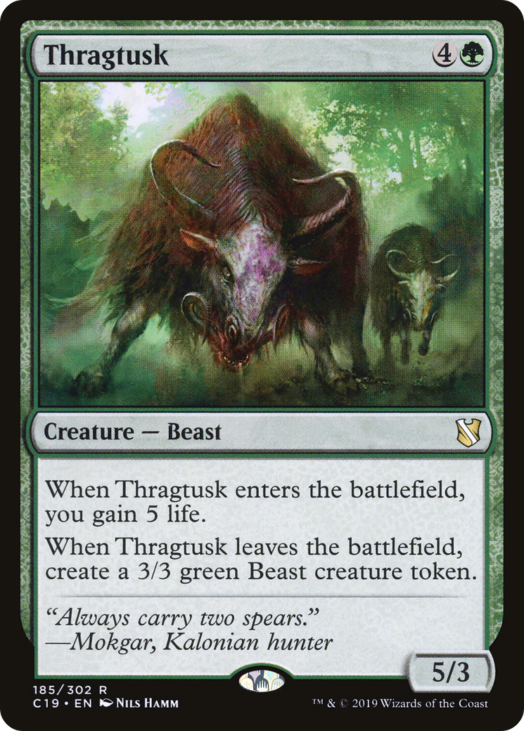 Thragtusk (C19-185) - Commander 2019 - Premium MTG Single from Wizards of the Coast - Just $0.25! Shop now at Game Crave Tournament Store