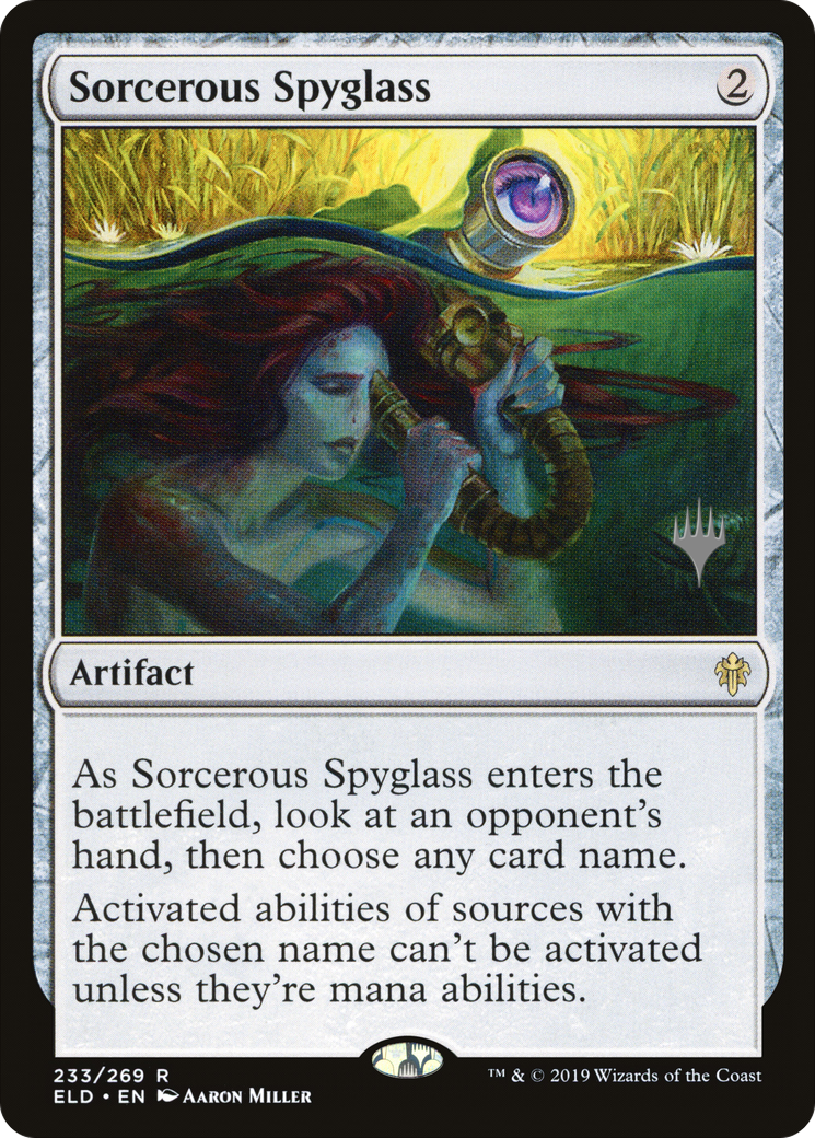 Sorcerous Spyglass (PELD-233P) - Throne of Eldraine Promos - Premium MTG Single from Wizards of the Coast - Just $0.25! Shop now at Game Crave Tournament Store