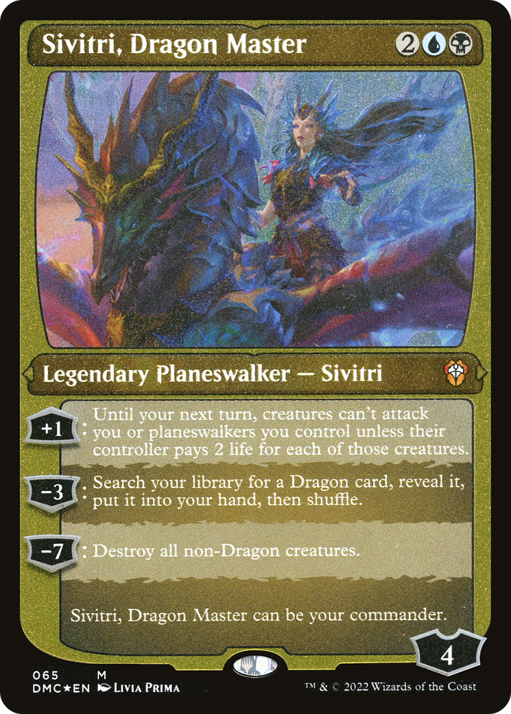 Sivitri, Dragon Master (DMC-065) - Dominaria United Commander Etched Foil - Premium MTG Single from Wizards of the Coast - Just $1.04! Shop now at Game Crave Tournament Store