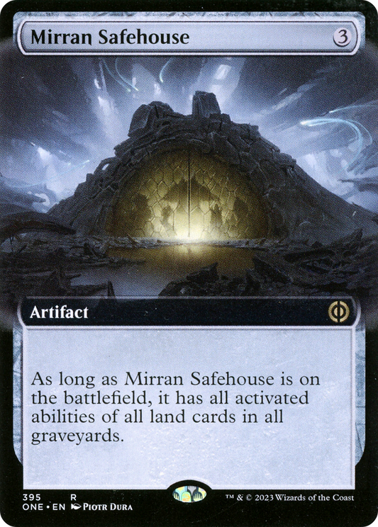 Mirran Safehouse (ONE-395) - Phyrexia: All Will Be One: (Extended Art) - Premium MTG Single from Wizards of the Coast - Just $0.25! Shop now at Game Crave Tournament Store