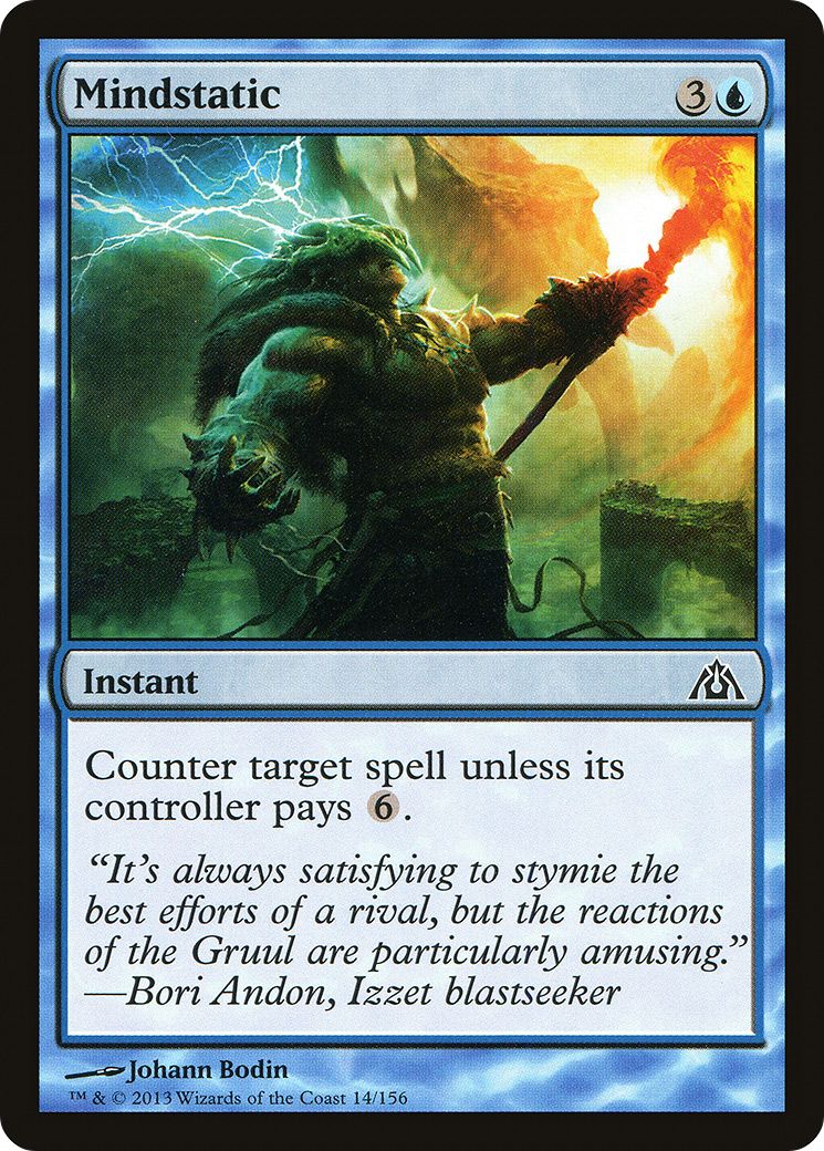 Mindstatic (DGM-014) - Dragon's Maze Foil - Premium MTG Single from Wizards of the Coast - Just $0.18! Shop now at Game Crave Tournament Store