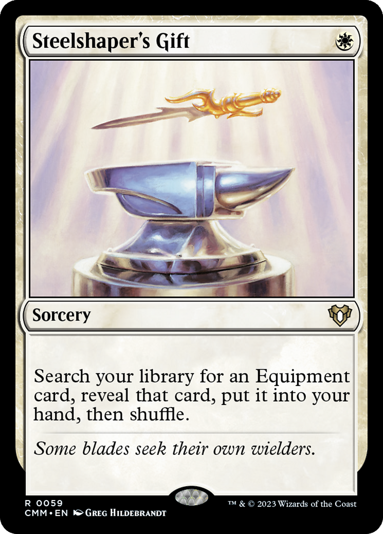 Steelshaper's Gift (CMM-059) - Commander Masters Foil - Premium MTG Single from Wizards of the Coast - Just $4.78! Shop now at Game Crave Tournament Store