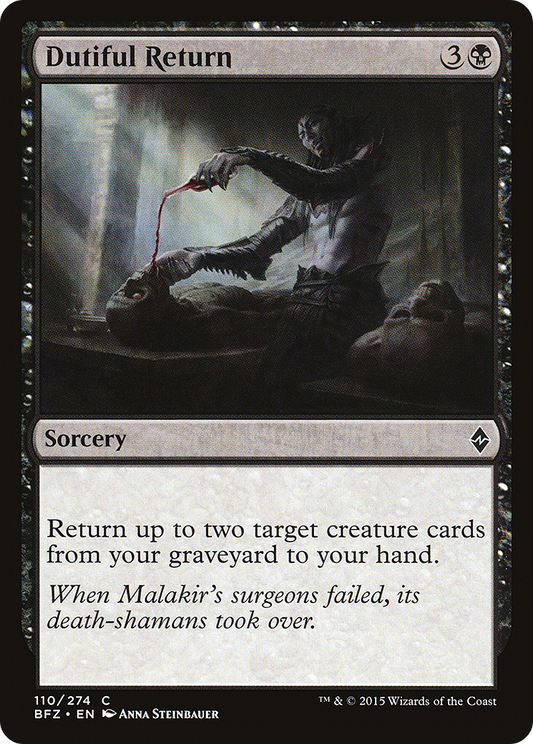 Dutiful Return (BFZ-110) - Battle for Zendikar - Premium MTG Single from Wizards of the Coast - Just $0.08! Shop now at Game Crave Tournament Store