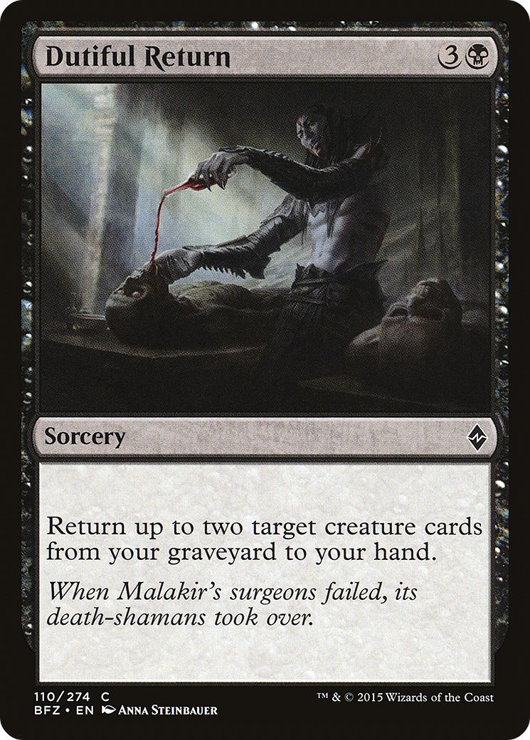 Dutiful Return (BFZ-110) - Battle for Zendikar Foil - Premium MTG Single from Wizards of the Coast - Just $0.08! Shop now at Game Crave Tournament Store