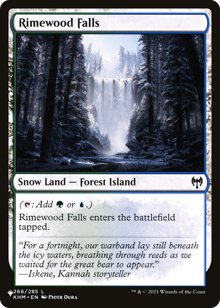 Rimewood Falls (PCTB-078) - From Cute to Brute: (snow) - Premium MTG Single from Wizards of the Coast - Just $0.70! Shop now at Game Crave Tournament Store