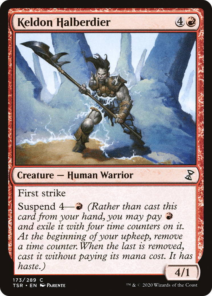 Keldon Halberdier (TSR-173) - Time Spiral Remastered - Premium MTG Single from Wizards of the Coast - Just $0.08! Shop now at Game Crave Tournament Store