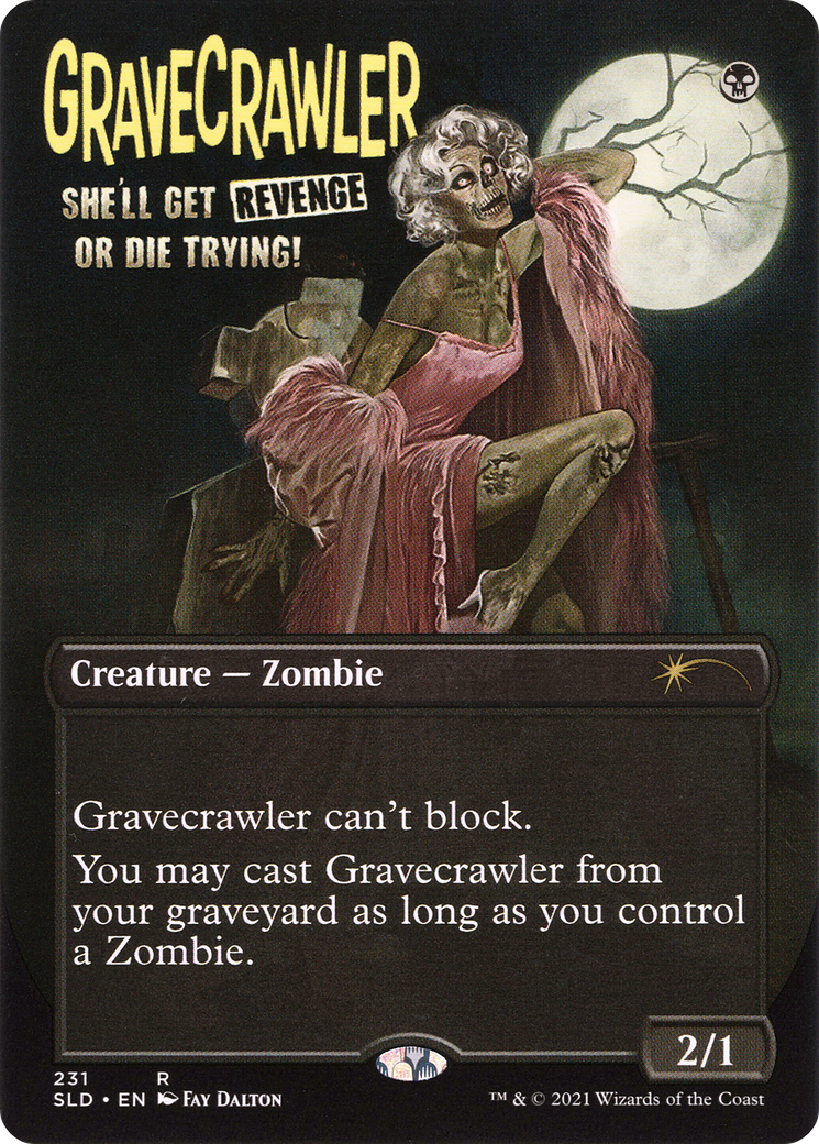 Gravecrawler (SLD-231) - Secret Lair Drop (Borderless) Foil - Premium MTG Single from Wizards of the Coast - Just $6.43! Shop now at Game Crave Tournament Store