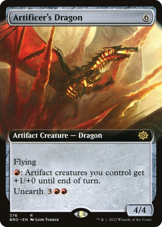 Artificer's Dragon (BRO-376) - The Brothers' War: (Extended Art) Foil - Premium MTG Single from Wizards of the Coast - Just $0.25! Shop now at Game Crave Tournament Store