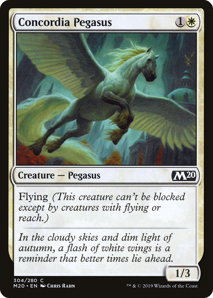 Concordia Pegasus (M20-304) - Core Set 2020 - Premium MTG Single from Wizards of the Coast - Just $0.08! Shop now at Game Crave Tournament Store
