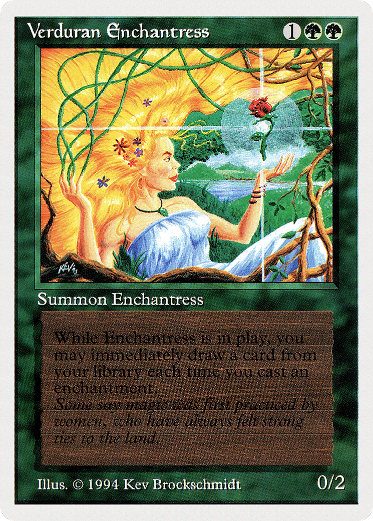 Verduran Enchantress (SUM-223) - Summer Magic / Edgar - Premium MTG Single from Wizards of the Coast - Just $0! Shop now at Game Crave Tournament Store