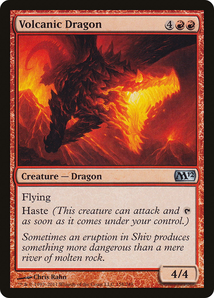 Volcanic Dragon (M12-158) - Magic 2012 Foil - Premium MTG Single from Wizards of the Coast - Just $0.08! Shop now at Game Crave Tournament Store