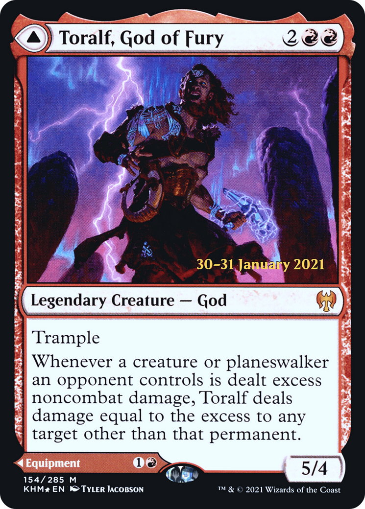Toralf, God of Fury // Toralf's Hammer (PKHM-154S) - Kaldheim Promos Foil - Premium MTG Single from Wizards of the Coast - Just $1.01! Shop now at Game Crave Tournament Store