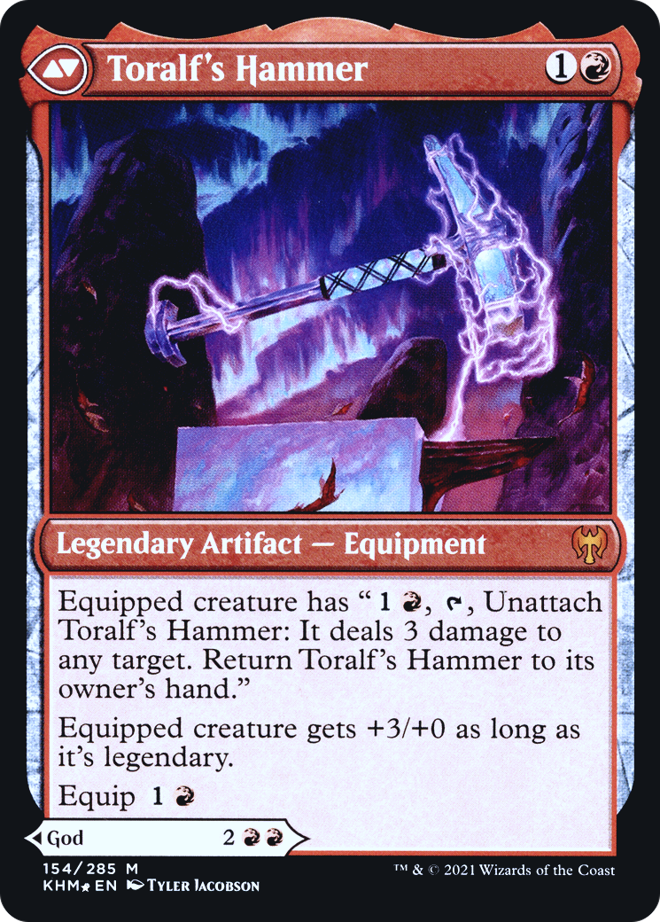 Toralf, God of Fury // Toralf's Hammer (PKHM-154S) - Kaldheim Promos Foil - Premium MTG Single from Wizards of the Coast - Just $1.01! Shop now at Game Crave Tournament Store
