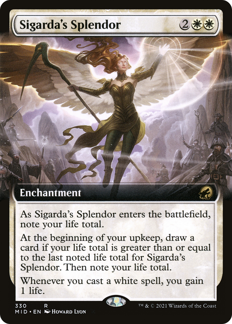 Sigarda's Splendor (MID-330) - Innistrad: Midnight Hunt: (Extended Art) Foil - Premium MTG Single from Wizards of the Coast - Just $0.47! Shop now at Game Crave Tournament Store