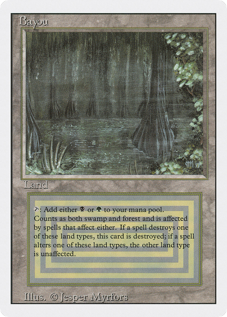 Bayou (3ED-283) - Revised Edition - Premium MTG Single from Wizards of the Coast - Just $96.96! Shop now at Game Crave Tournament Store