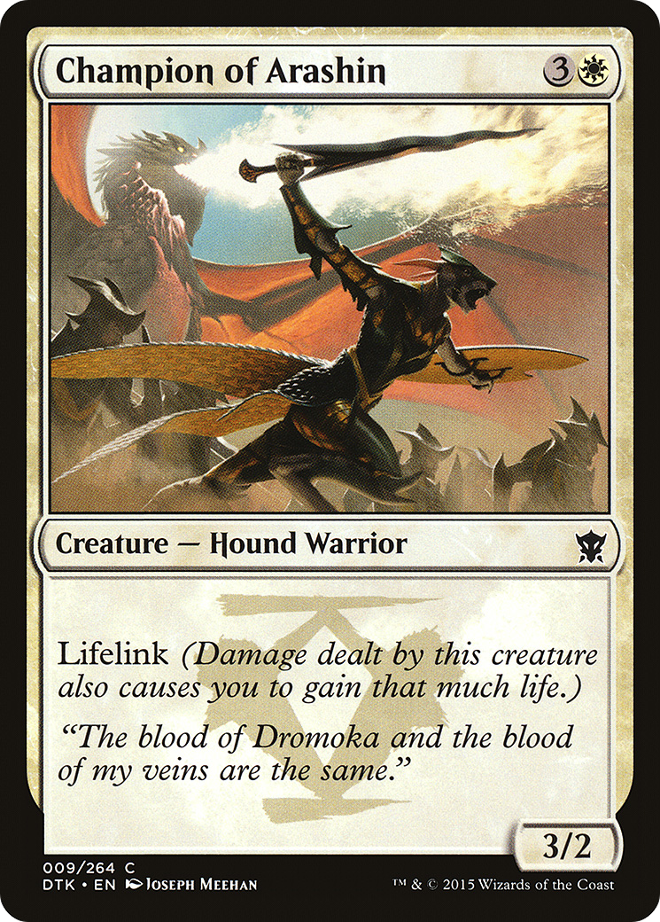 Champion of Arashin (DTK-009) - Dragons of Tarkir Foil - Premium MTG Single from Wizards of the Coast - Just $0.08! Shop now at Game Crave Tournament Store