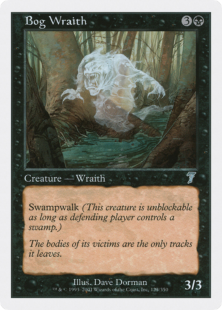 Bog Wraith (7ED-123) - Seventh Edition - Premium MTG Single from Wizards of the Coast - Just $0.25! Shop now at Game Crave Tournament Store